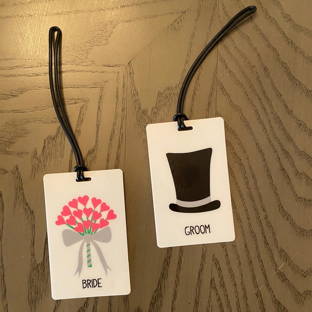 Bride and Groom Luggage Tags